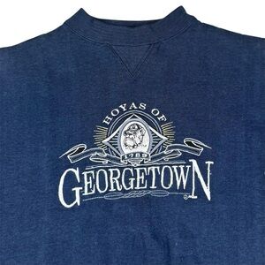Vintage 90s Georgetown University Hoyas Pullover Embroidered Mens Size Large